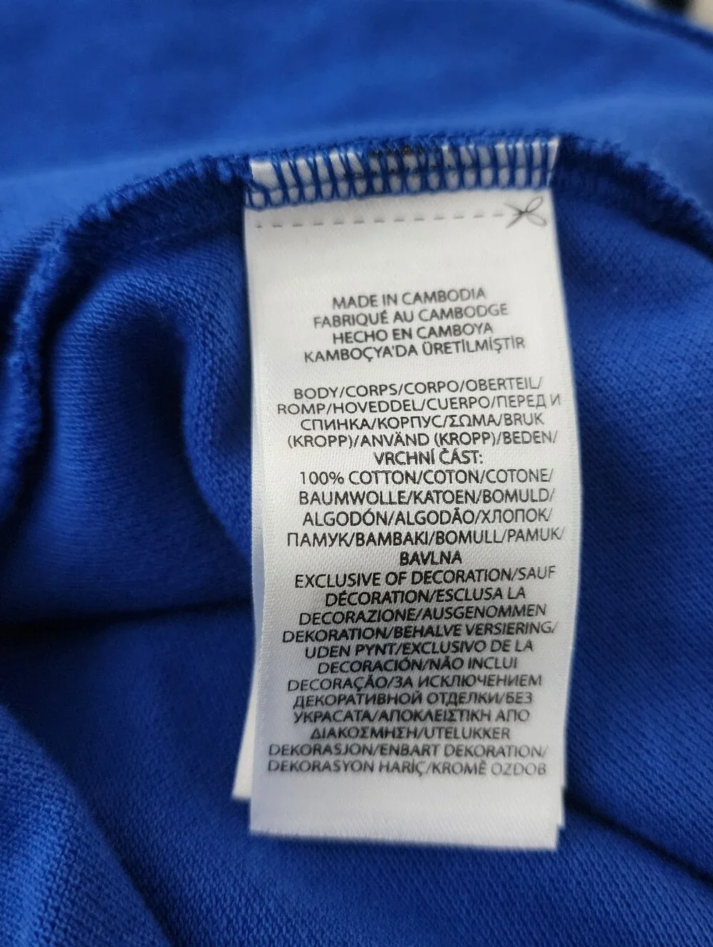 Ralph Lauren Men Blue Luxury Multicolor Big Ponny Logo Cotton Polo Size Large